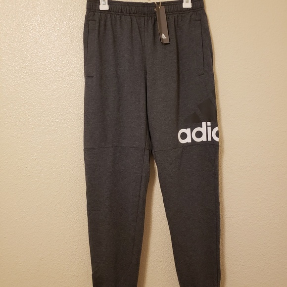 men's adidas essential logo jersey pants